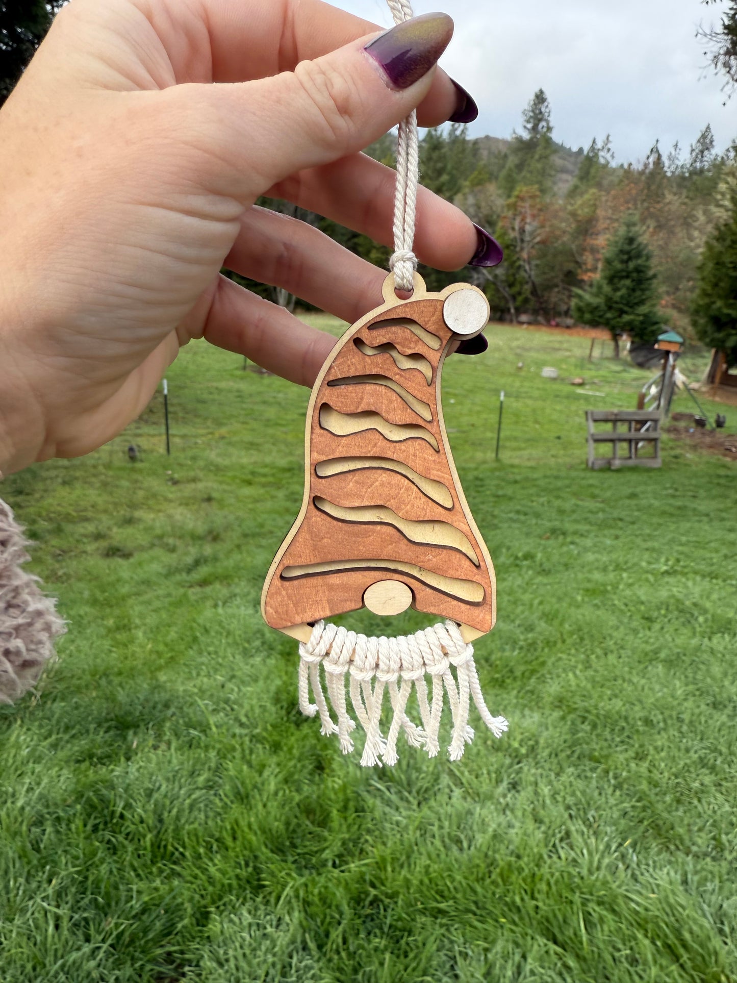 Macramé Gnome Ornament