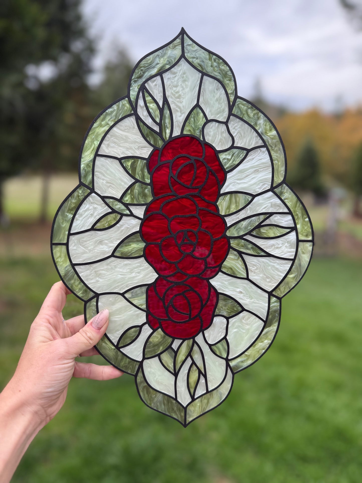 Acrylic Stained Glass Rose