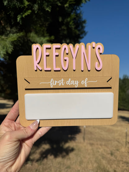 First Day of School Sign