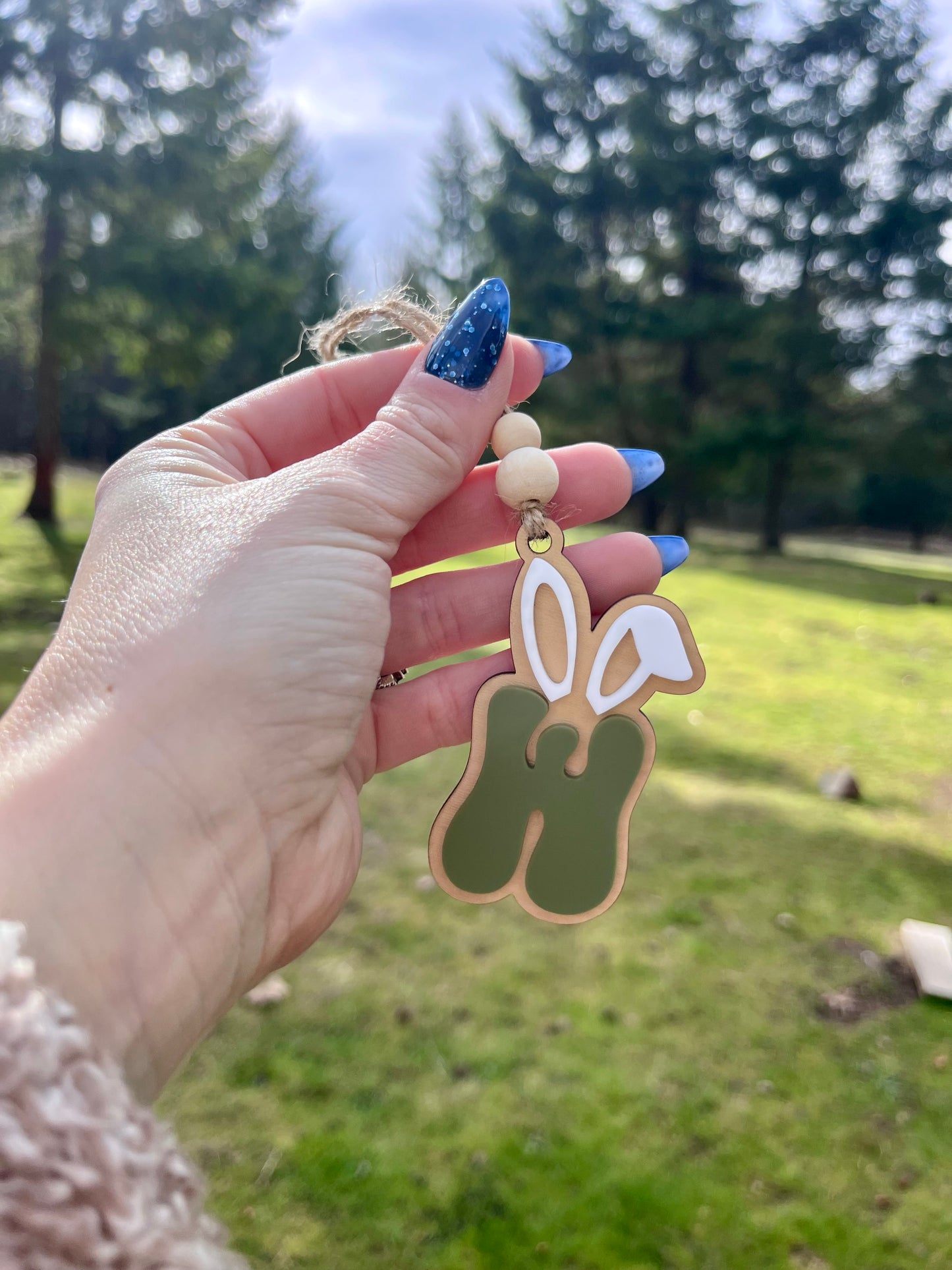 Easter Basket Tag - Bunny Letter
