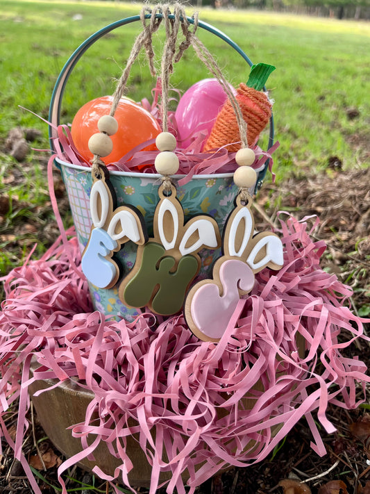 Easter Basket Tag - Bunny Letter
