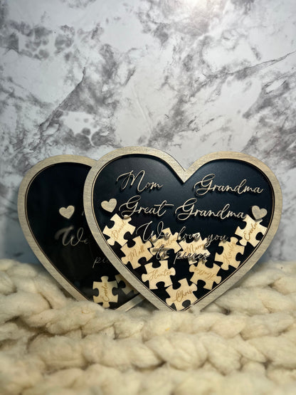 Mothers Day Heart Puzzle