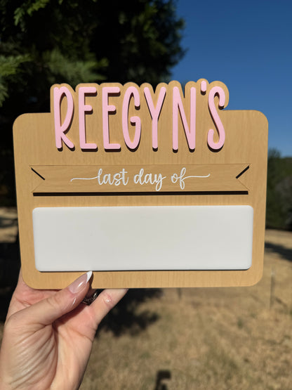 First Day of School Sign