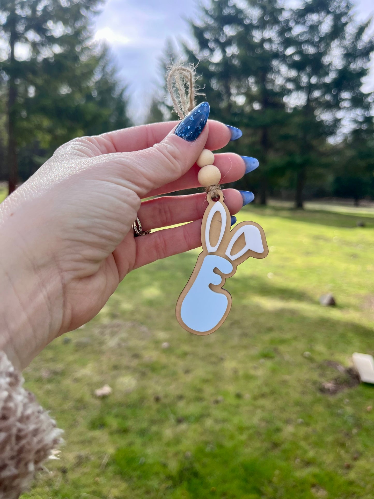 Easter Basket Tag - Bunny Letter