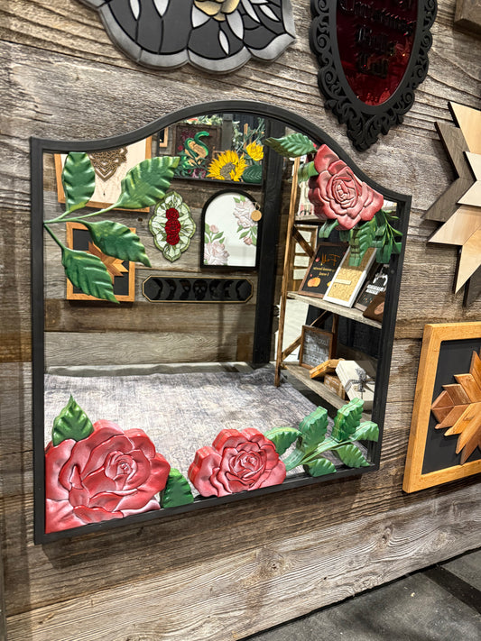Rose Scrolled Mirror